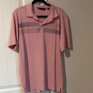 Travis Mathew Men's Polo Shirt in Soft Pink